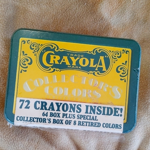 Crayola Collector Colors Tin Box Crayons Never Opened Circa 1991 - Picture 1 of 12